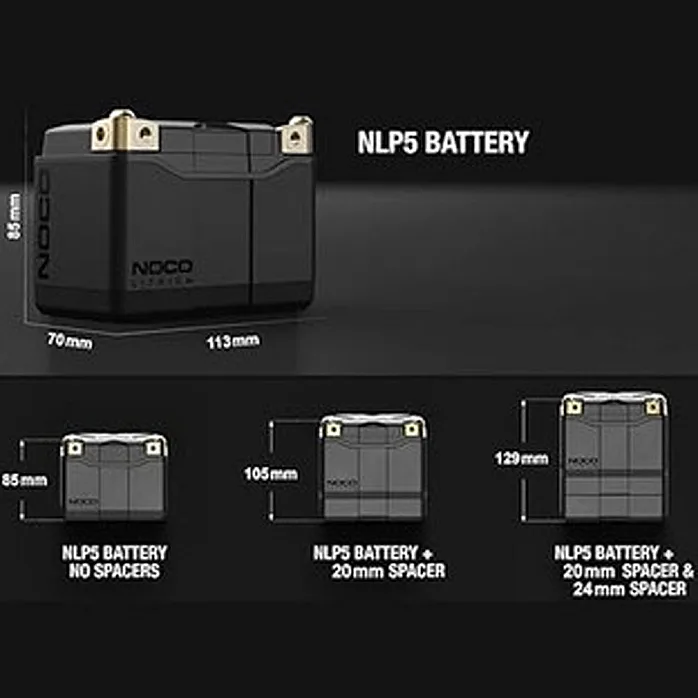 NOCO NLP5 12V / 250A Rapid Recharge Lithium Powersport Battery