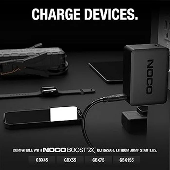 NOCO U65 65W 3 Amp USB-C Charger For GBX155, GBX45, GBX55, GBX75 Jump Starter