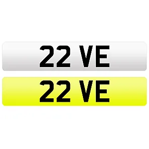 22 VE Private Number Plate For Sale