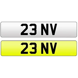 23 NV Private Number Plate Reads 2 3NV To Envy