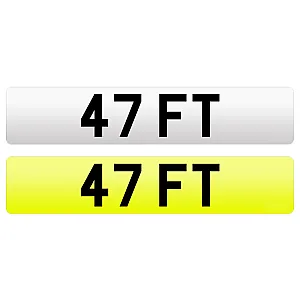 47 FT Private Number Plate For Sale