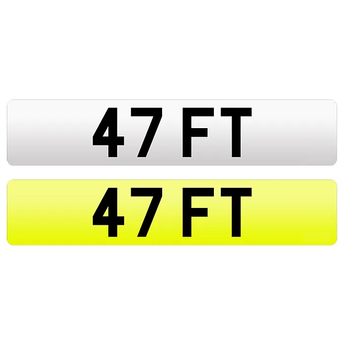47 FT Private Number Plate For Sale