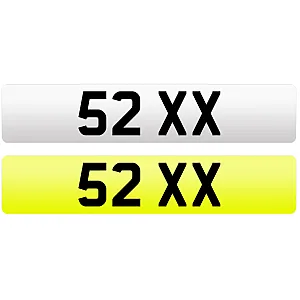 52 XX Private Number Plate For Sale