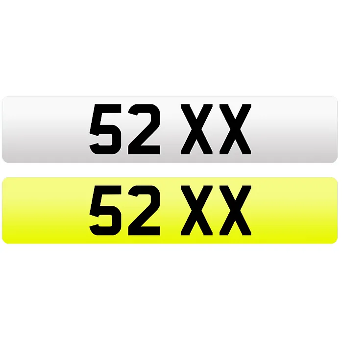 52 XX Private Number Plate For Sale