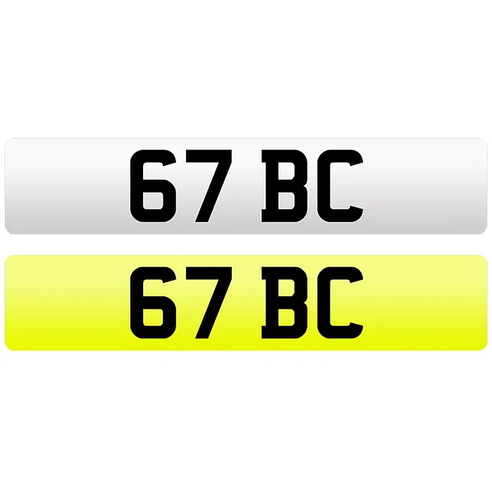 67 BC Dateless Cherished Private Number Plate