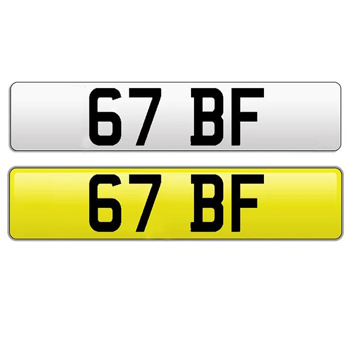 67 BF Dateless Cherished Private Number Plate