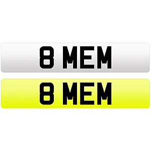 8 MEM Private Number Plate For Sale