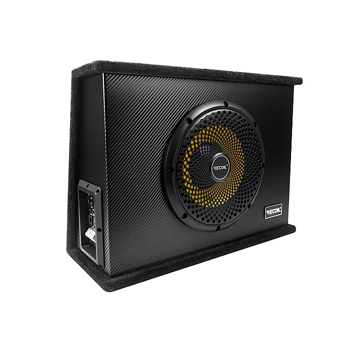 RECOIL LAS12 12" Shallow Active Powered Amplified Subwoofer Remote Bass Control 600W