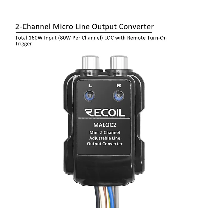 Recoil 23-006 Adjustable 2 Channel Micro Line Output Convertera