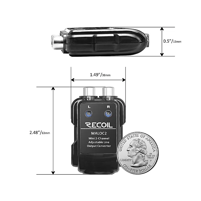 Recoil 23-006 Adjustable 2 Channel Micro Line Output Convertera