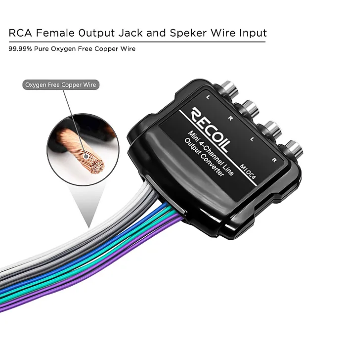 Recoil MLOC4 Smart Micro 4 Channel Line Output Converter
