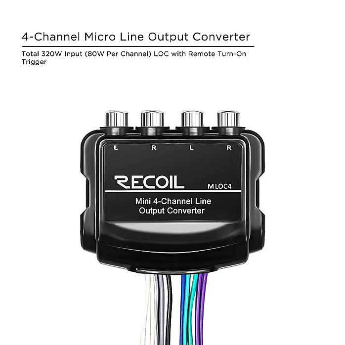 Recoil MLOC4 Smart Micro 4 Channel Line Output Converter