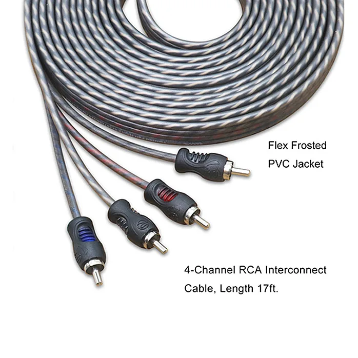 Recoil RCI417 Echo Series 17ft 4 Channel Twisted Pair OFC RCA Cable