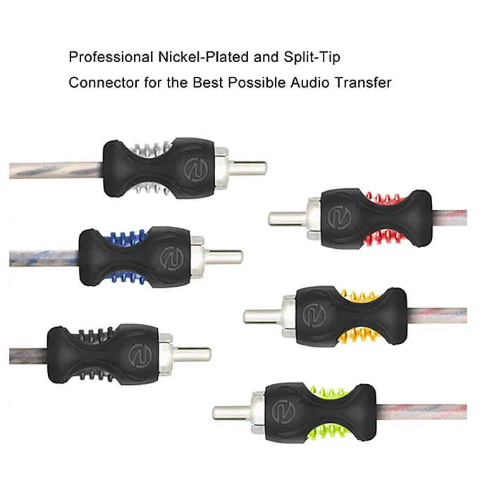 Recoil RCI617 Echo Series 17ft 6 Channel Twisted Pair OFC RCA Cable