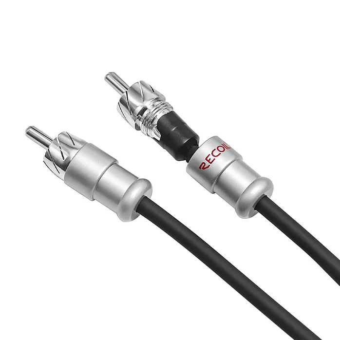 Recoil XI212 Echo Max 12ft 2 Channel RCA Audio Interconnect Cable 99.99% OFC Braided