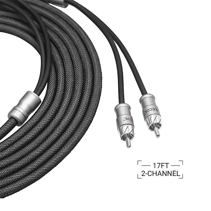Recoil XI217 Echo Max Series Premium 5.2m (17ft) 2 Channel OFC RCA Audio Interconnect Cable