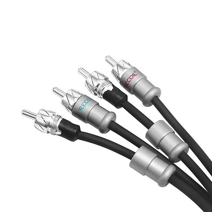 Recoil XI417 Echo Max 17ft 4 Channel RCA Cable, Oxygen Free Copper, Brass Connectors