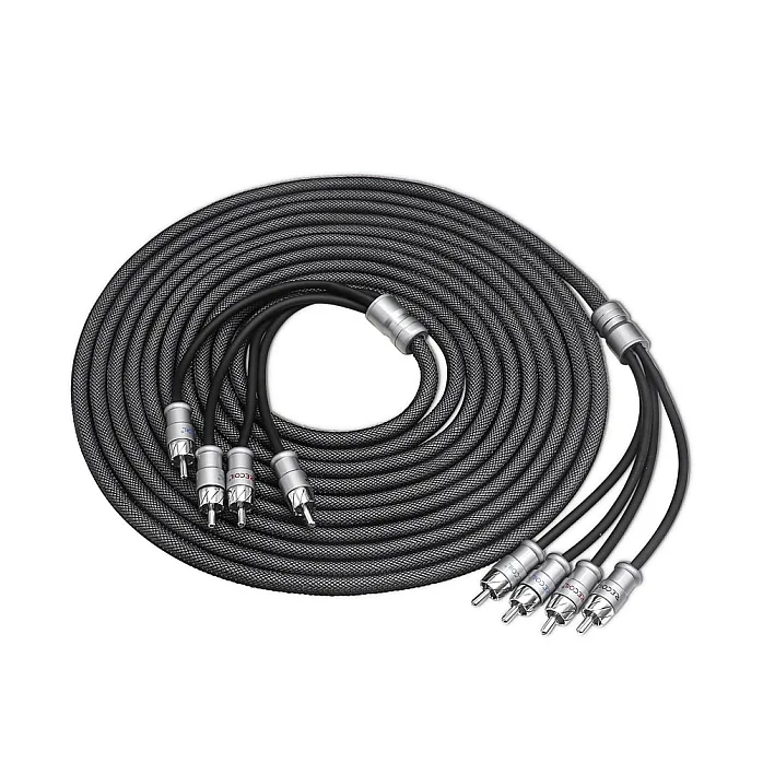 Recoil XI417 Echo Max 17ft 4 Channel RCA Cable, Oxygen Free Copper, Brass Connectors