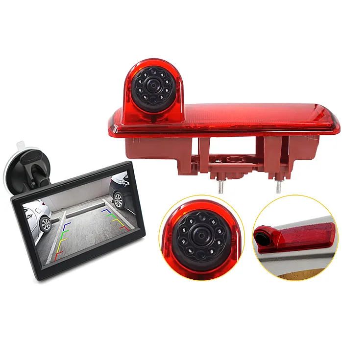 InCarTec CK-REN-01 Fiat High Level Brake Light Camera And Monitor Kit