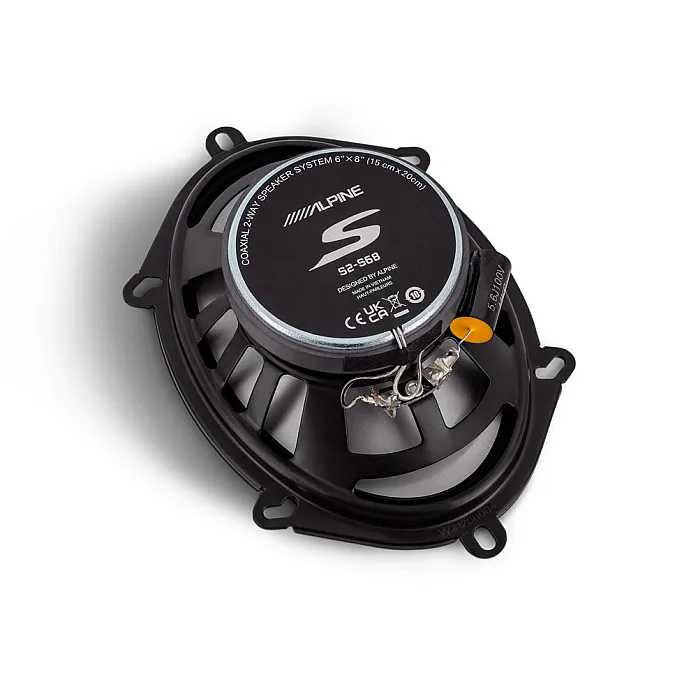 Alpine S2-S68 S-Series 15cm x 20cm (6" x 8”) Coaxial 2-Way Car Speakers