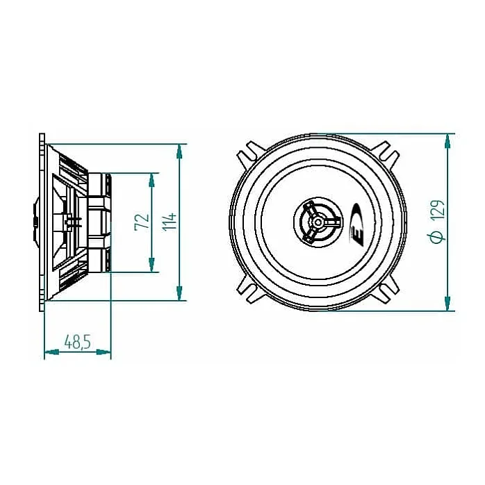 Alpine SXE-1325S 5-1/4"(13cm) Coaxial 2-Way Speaker