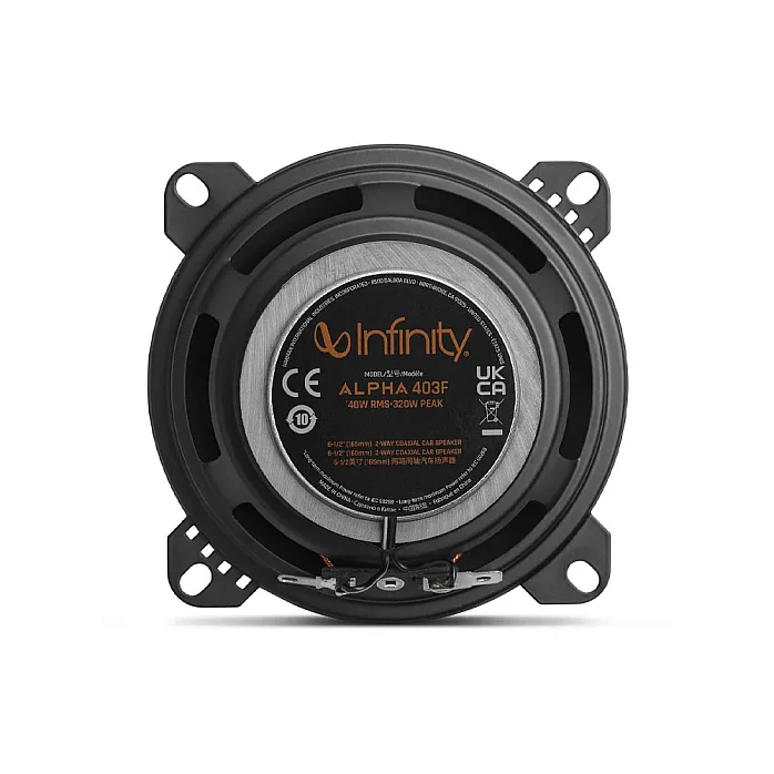 Infinity Alpha 403F 4" (100mm) 2 Way Coaxial Car Speakers 4ohm 320W