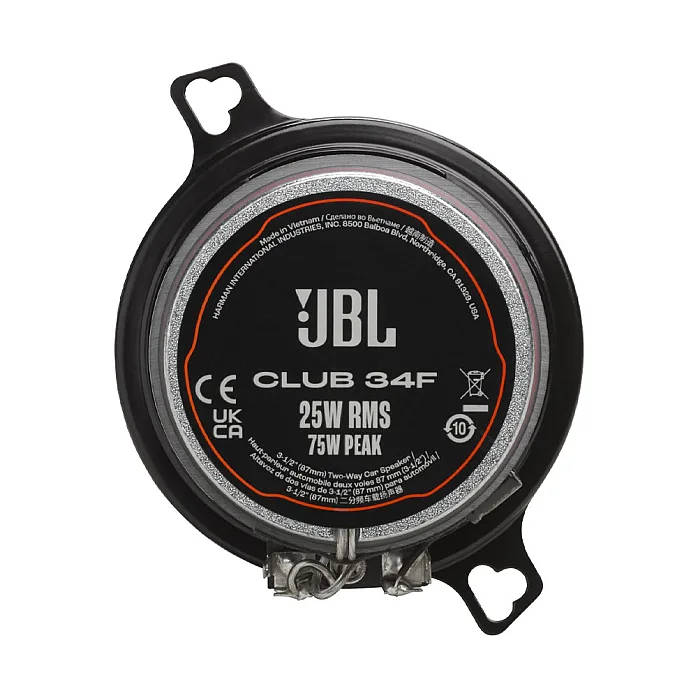 JBL CLUB 34F  3.5" (87mm) 2 Way Coaxial Car Speakers 75 Watt Peak