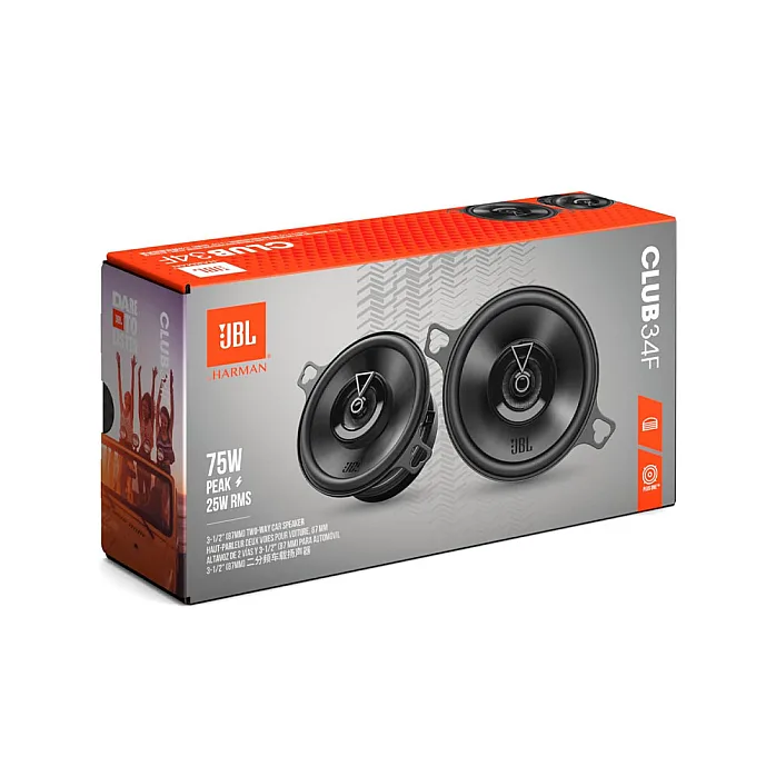 JBL CLUB 34F  3.5" (87mm) 2 Way Coaxial Car Speakers 75 Watt Peak