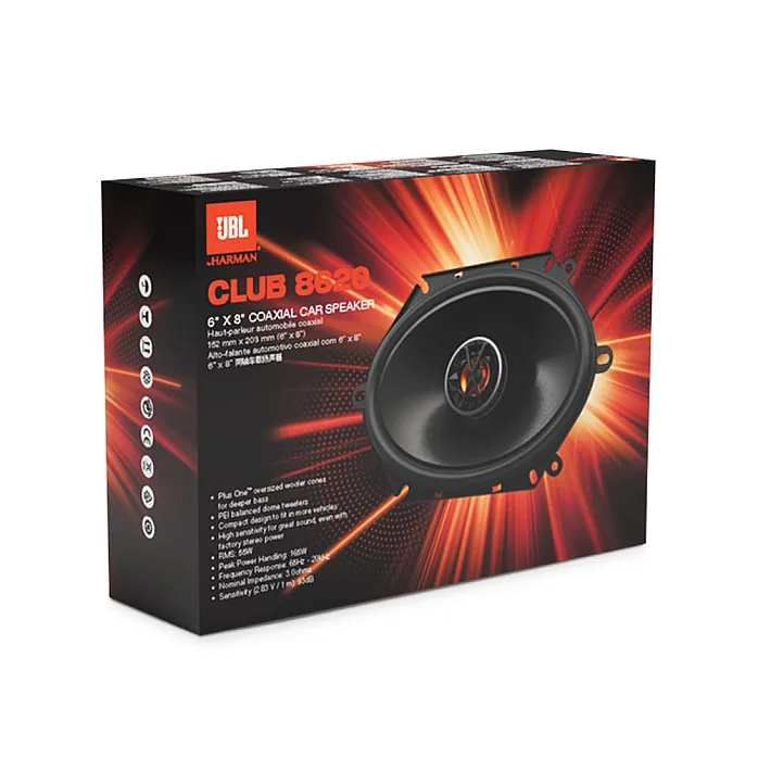 JBL Club 8620 6" x 8" 2 Way Custom Fit Coaxial Car Speakers 55W RMS