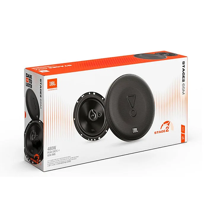 JBL Stage2 65M (6.5") 3-Way Coaxial Car Speakers – 480 Watt