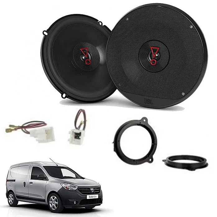 Dacia Dokker 2012-2021 JBL 6.5" Front Door Coaxial Speaker Upgrade Kit