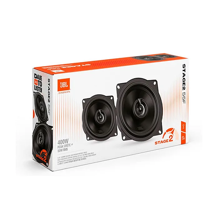 JBL Stage2 55F 5.25" 2-Way Coaxial Car Speakers – 400 Watt