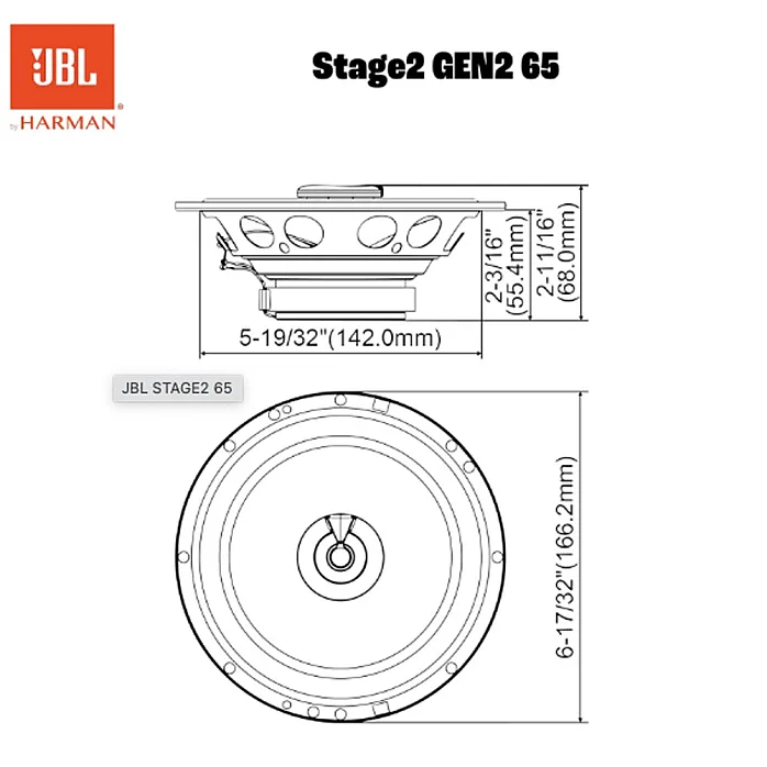 JBL 6.5" 2 Way Coaxial Front or Rear Doors Speaker Upgrade Pack For Ford