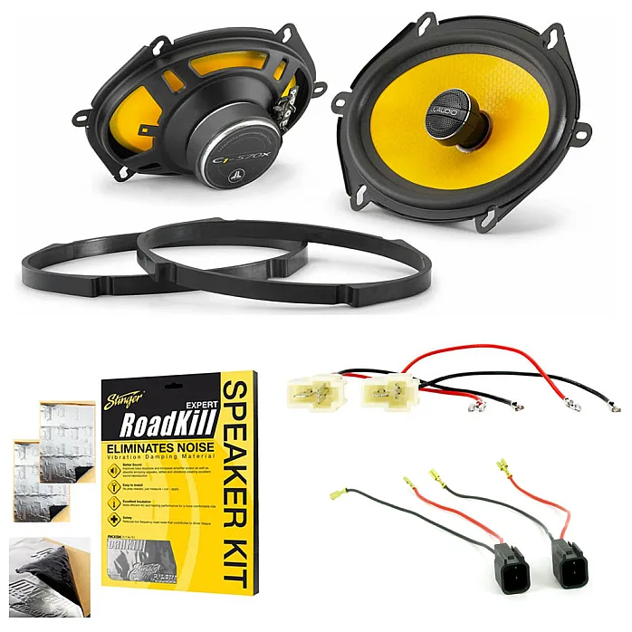 Mazda MX-5 NC (2005-2015) JL Audio 2-Way Car Coaxial Front Door Speaker Upgrade Pack With Sound Deadening Sheet