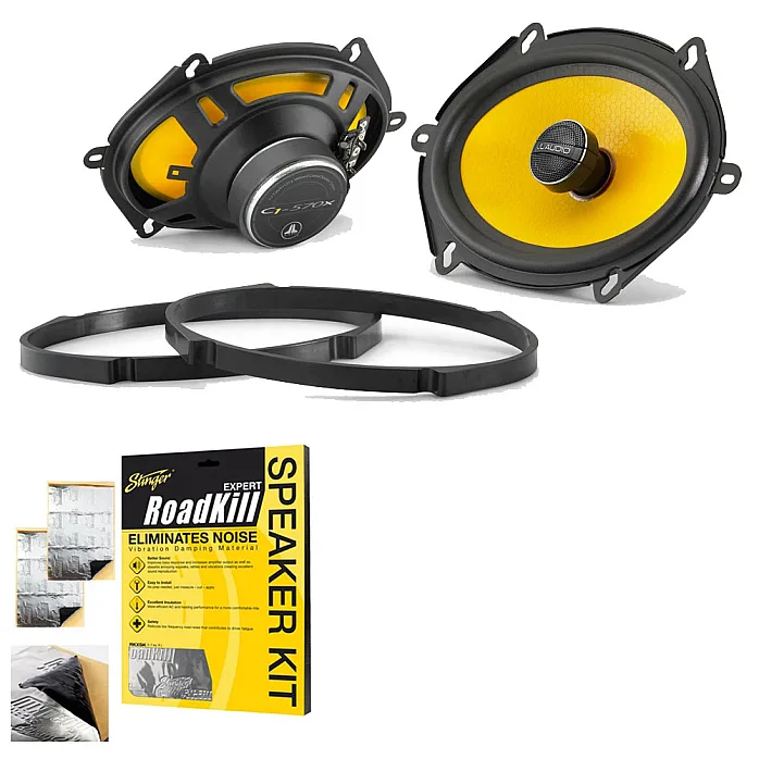 JL Audio C1-570X 5 x 7" / 6 x 8" 2-Way Car Coaxial Speaker System With Sound Deadening Sheet