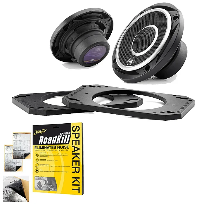 JL Audio C2-400x 4" 10cm 2-Way Car Coaxial Speakers System With Sound Deadening Sheet
