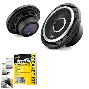 JL Audio C2-600x C2 Series 6" (15cm) 2-Way Car Door Coaxial Speaker System 60W RMS Pair With Sound Deadening Sheet