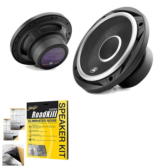 JL Audio C2-650x Evolution C2 Series 6.5" (17cm) 2-Way Car Coaxial Speaker System With Sound Deadening Sheet