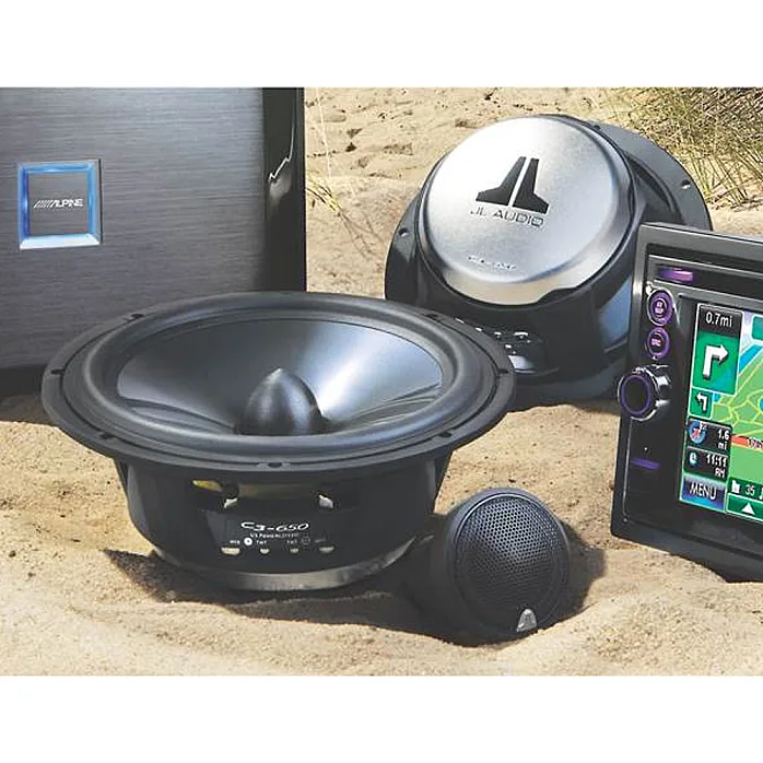 JL Audio C3-650 Evolution C3 Series 6.5" (16.5cm) 2 Way Convertible Component/Coaxial Speaker System With Sound Deadening Sheet