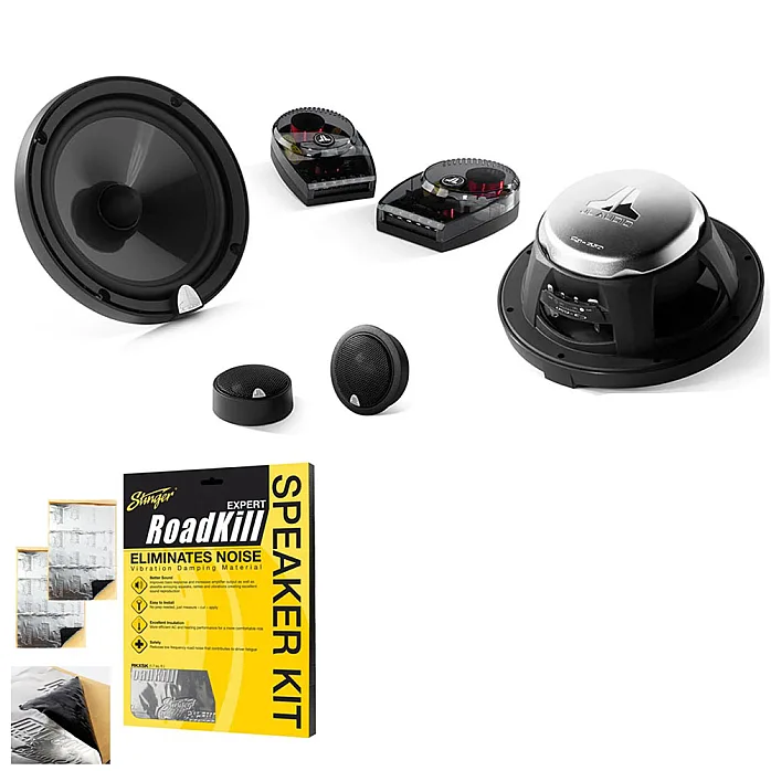 JL Audio C3-650 Evolution C3 Series 6.5" (16.5cm) 2 Way Convertible Component/Coaxial Speaker System With Sound Deadening Sheet
