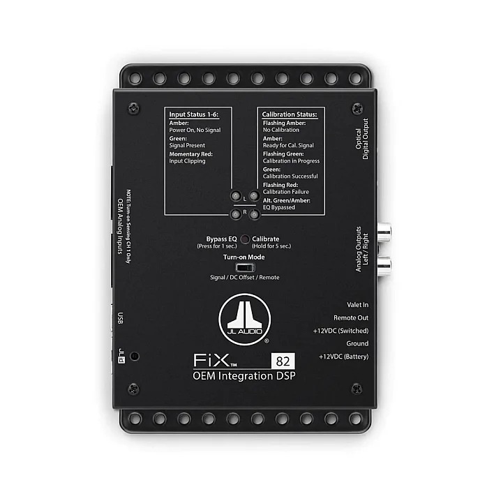 JL Audio FiX-82 Sound processor for Adding Amps and Speakers to a Factory System - 8ch Input, 2ch Outputs