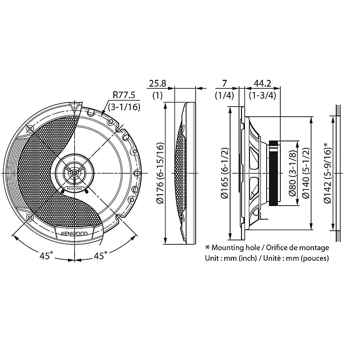 Renault Trafic 2001> Kenwood 17cm Front Door Speaker Upgrade Kit 