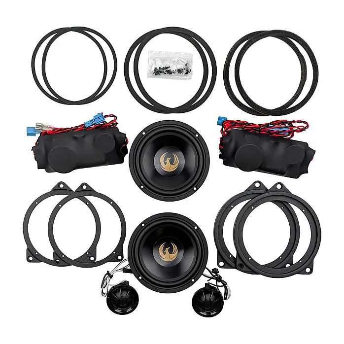 Phoenix Gold ZDBMW4CS 4” (100mm) 2-Way Component Speaker Kit For Mini With Sound Proofing Deadening Sheet