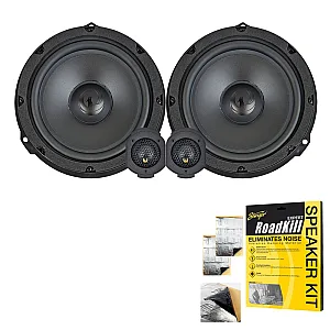Phoenix Gold ZDSKD1 Dacia 6.5″ Front Door 2-Way Car Component Speakers With Sound Proofing Deadening Sheet