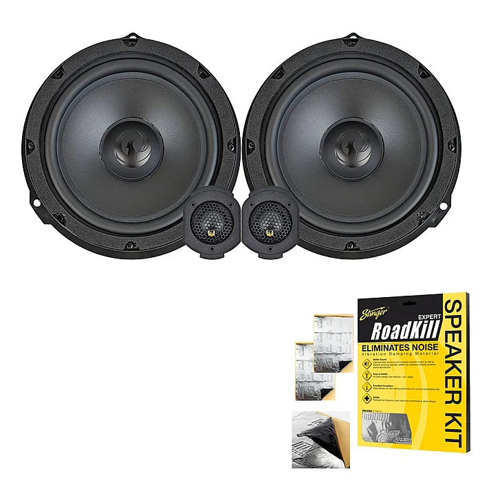 Phoenix Gold ZDSKD1 Dacia 6.5″ Front Door 2-Way Car Component Speakers With Sound Proofing Deadening Sheet