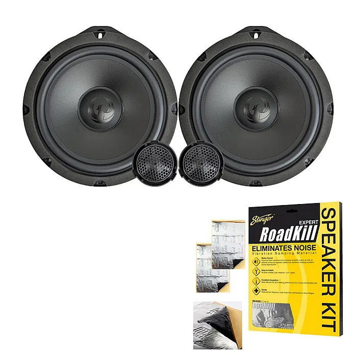 Phoenix Gold ZDSKHO1 6.5″ (165mm) 2-Way Component Car Speaker For Honda Civic With Sound Proofing Deadening Sheet