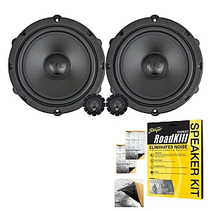Phoenix Gold ZDSKPSA1 6.5″ (165mm) 2-Way Component Car Speaker For Opel Corsa With Sound Proofing Deadening Sheet