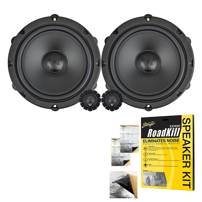 Phoenix Gold ZDSKPSA1 6.5″ (165mm) 2-Way Component Car Speaker For Citroen With Sound Proofing Deadening Sheet