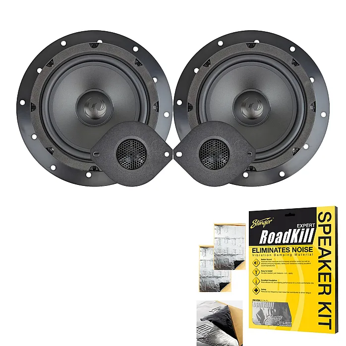Phoenix Gold ZDSKVW2 Volkswagen Caddy 2004-2015 6.5″ 2 Way Component Speaker Kit With Sound Proofing Deadening Sheet