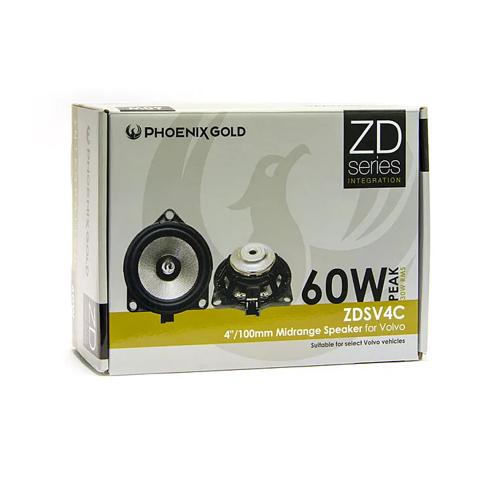Phoenix Gold ZDSV4C 4" Car Front Speaker Upgrde 60W For Volvo
